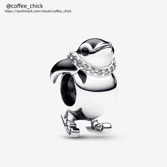 Pandora Skiing Penguin Charm|Pendant - Picture 1 of 2